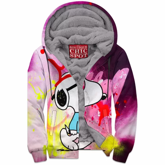 Snoopy Zip Fleece Hoodie