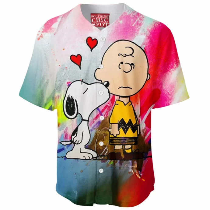 Snoopy and Charlie Brown Baseball Jersey