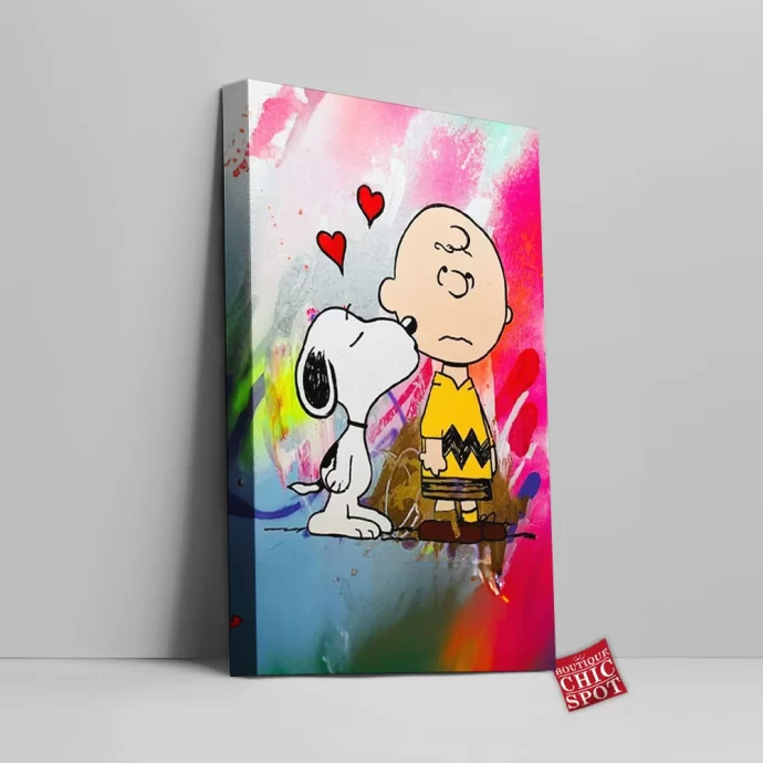 Snoopy and Charlie Brown Canvas Wall Art