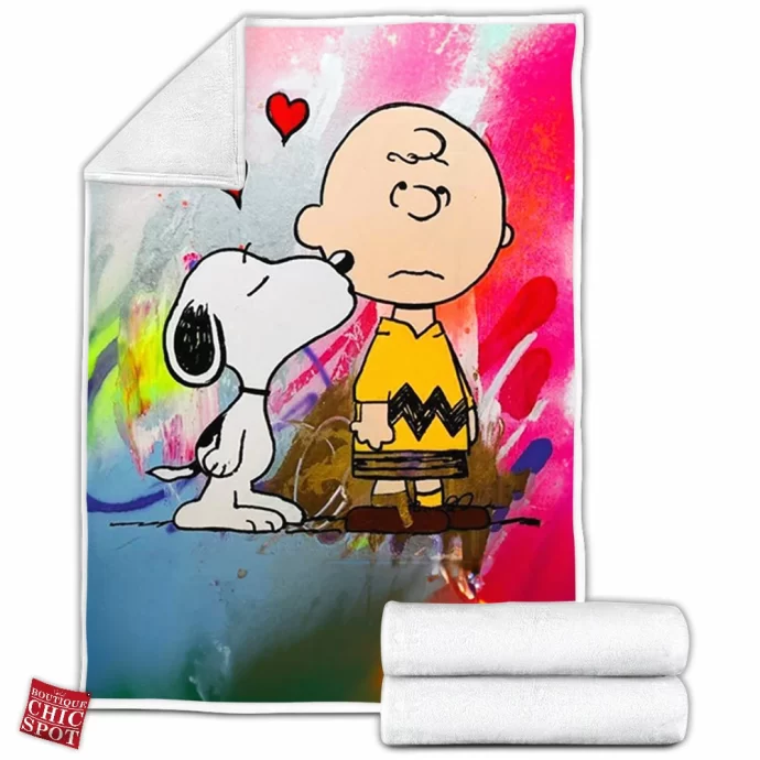 Snoopy and Charlie Brown Fleece Blanket