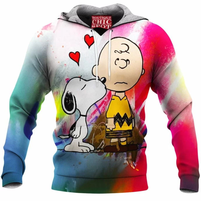 Snoopy and Charlie Brown Fleece Hoodie