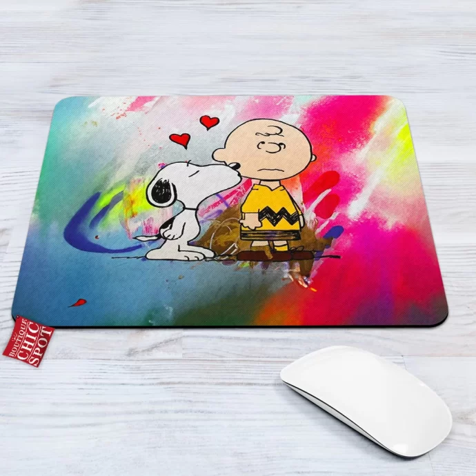 Snoopy and Charlie Brown Mouse Pad