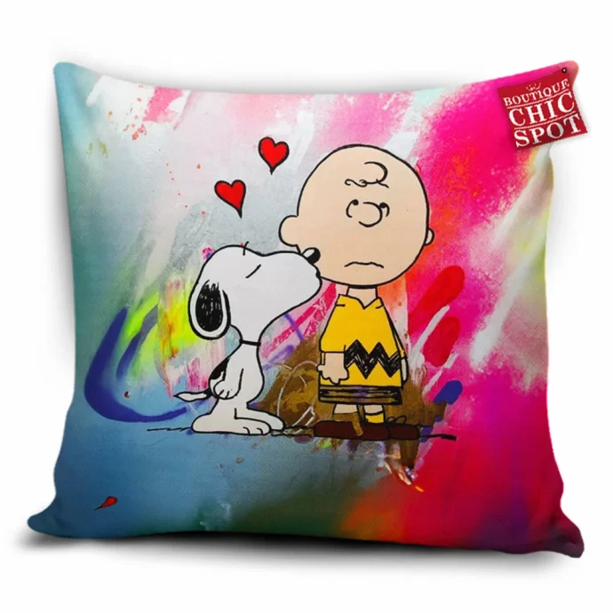 Snoopy and Charlie Brown Pillow Cover