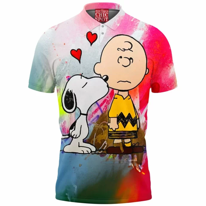 Snoopy and Charlie Brown Polo Shirt