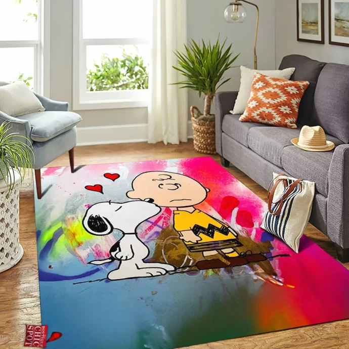 Snoopy and Charlie Brown Rectangle Rug