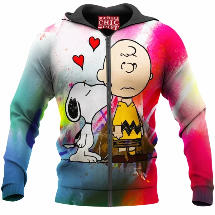 Snoopy and Charlie Brown Zip Hoodie