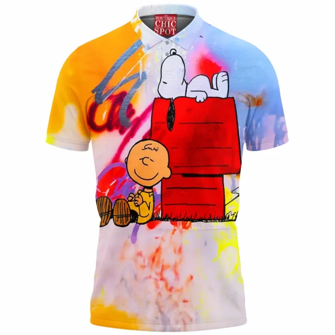 Snoopy and Charlie Brown Polo Shirt