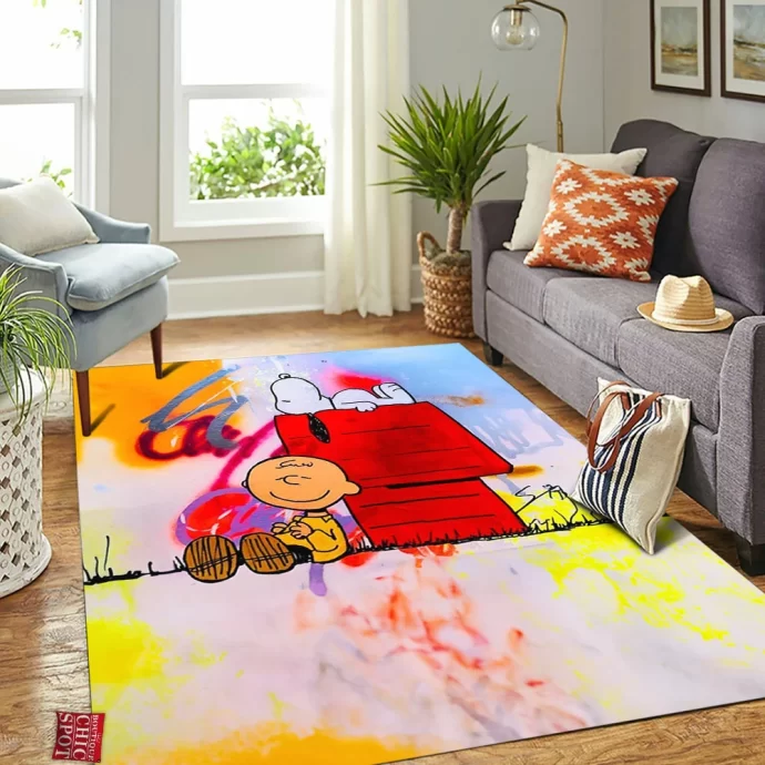 Snoopy and Charlie Brown Rectangle Rug