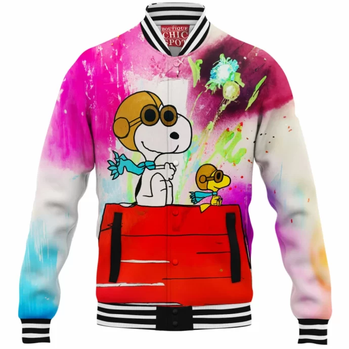 Snoopy and Woodstock Baseball Jacket