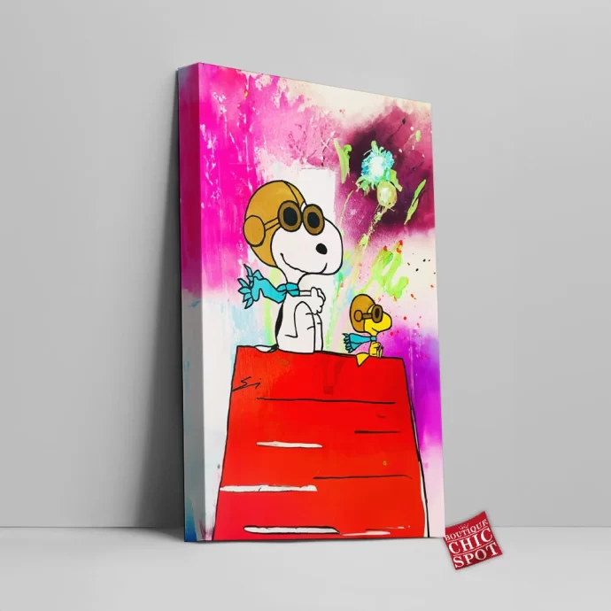 Snoopy and Woodstock Canvas Wall Art