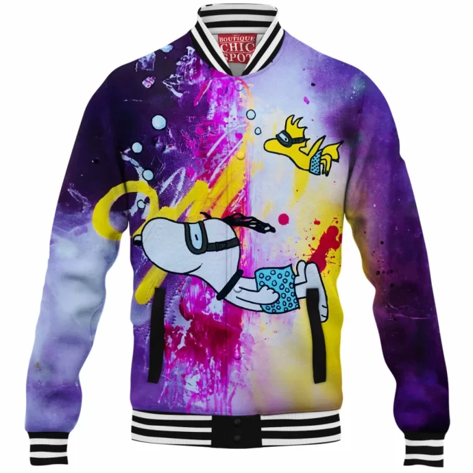 Snoopy and Woodstock Baseball Jacket