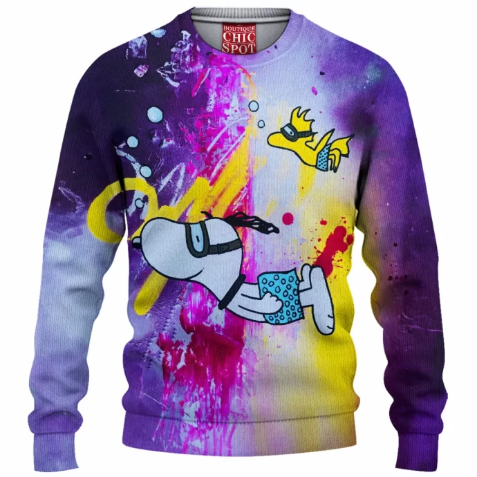 Snoopy and Woodstock Knitted Sweater