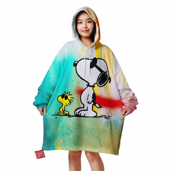 Snoopy and Woodstock Blanket Hoodie