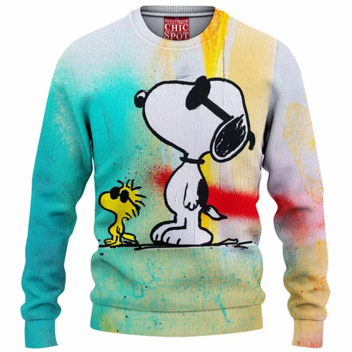 Snoopy and Woodstock Knitted Sweater