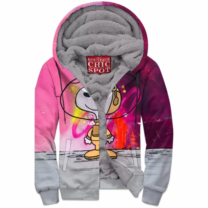 Snoopy Zip Fleece Hoodie