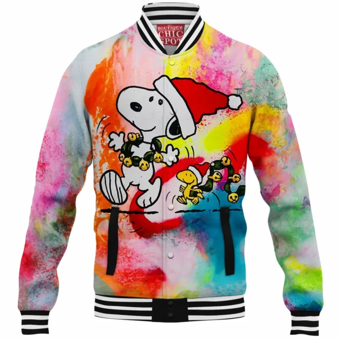 Snoopy and Woodstock Baseball Jacket