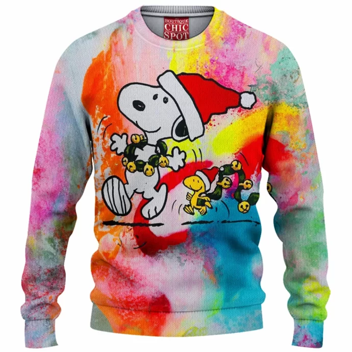 Snoopy and Woodstock Knitted Sweater