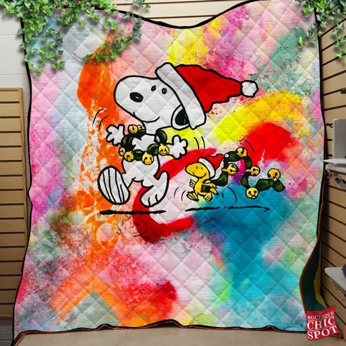 Snoopy and Woodstock Quilt Blanket