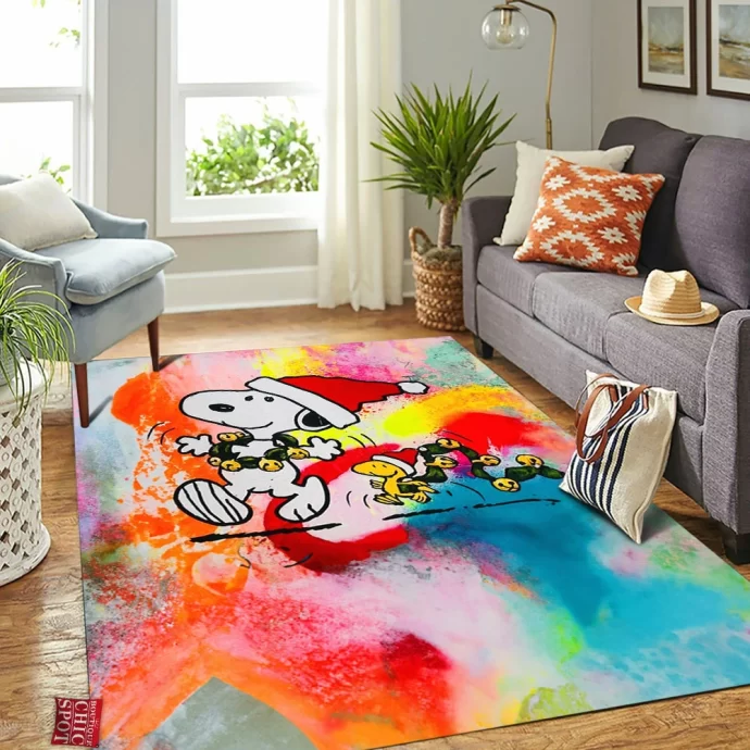 Snoopy and Woodstock Rectangle Rug