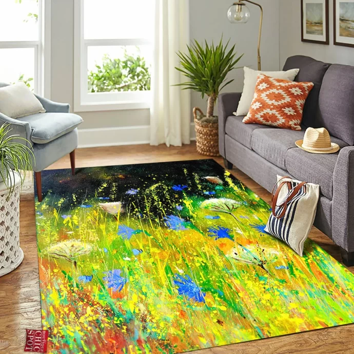 Wild Summer Flowers Rectangle Rug