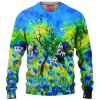 Amid summer Flowers Knitted Sweater