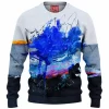 Abstract Bird Knitted Sweater