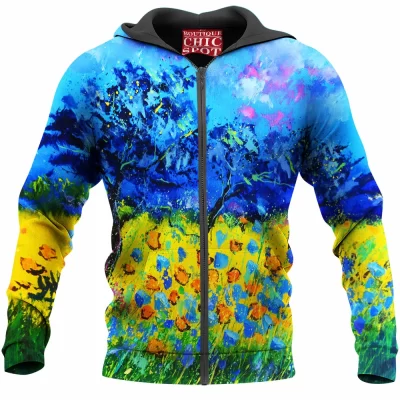 Abstract Zip-Hoodie