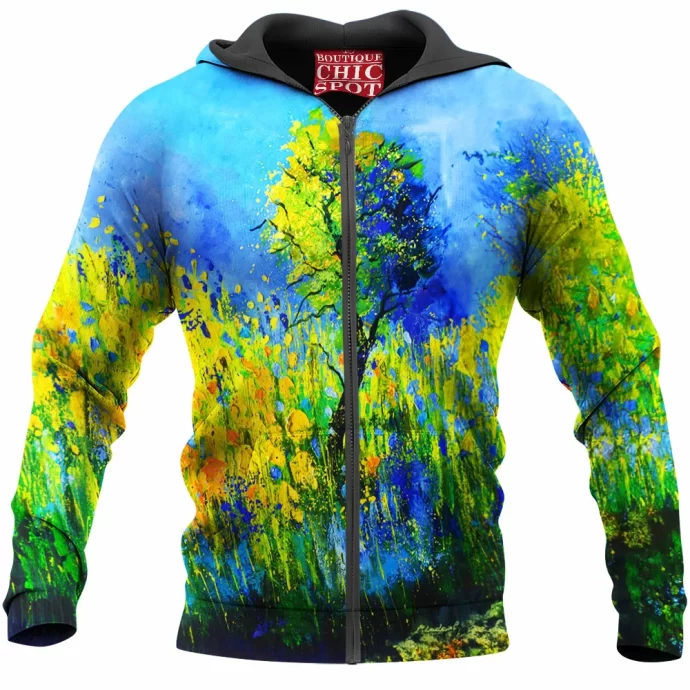 Summer Flowers Zip Hoodie