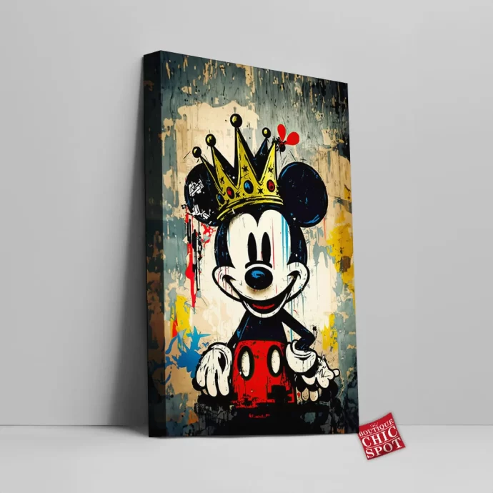 King Mickey Mouse Canvas Wall Art