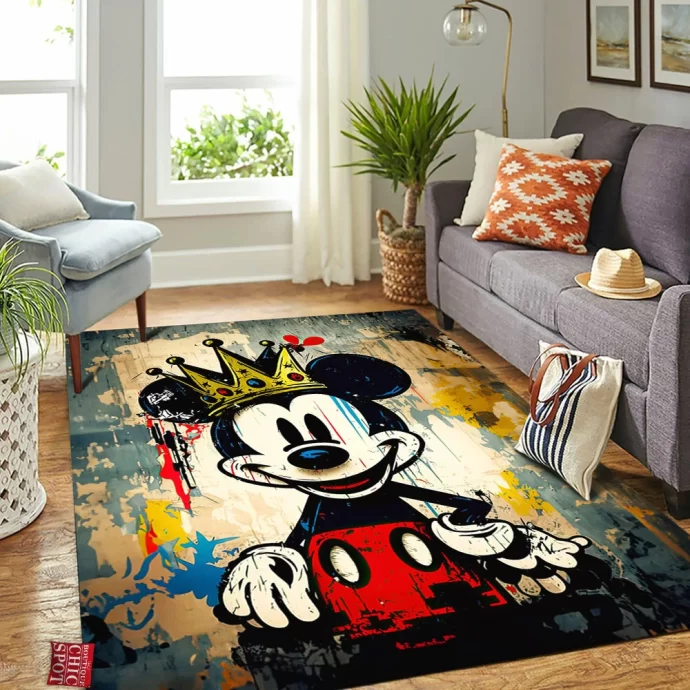 King Mickey Mouse Rectangle Rug