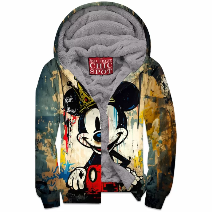 King Mickey Mouse Zip Fleece Hoodie