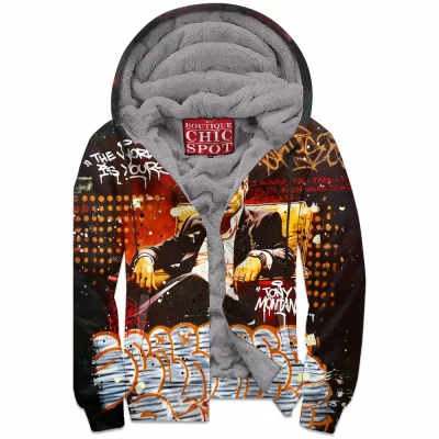 Tony Montana Zip-Fleece-Hoodie