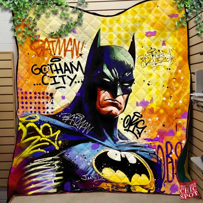 Batman Vintage Quilt Blanket