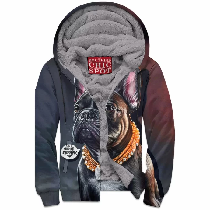 Gangster Dog Zip Fleece Hoodie