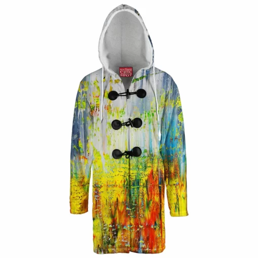 Abstract Realism Hooded Cloak Coat