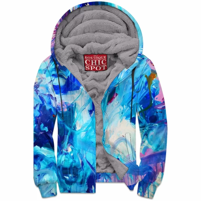 Blue Escape Zip Fleece Hoodie