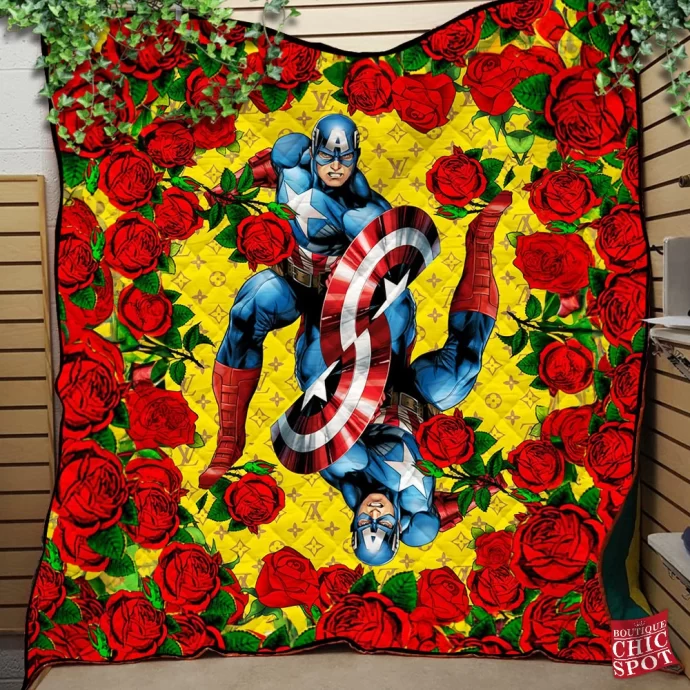 Captain America Quilt Blanket