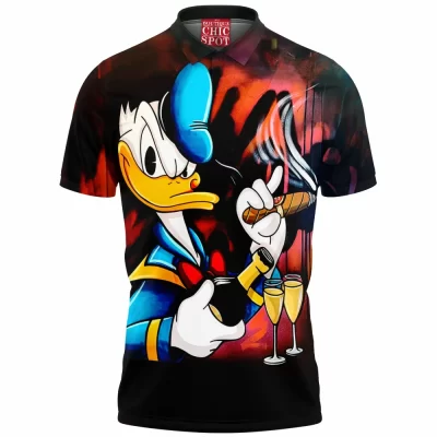 Animation Polo Shirt, Disney Polo Shirt, Donald Duck Polo Shirt