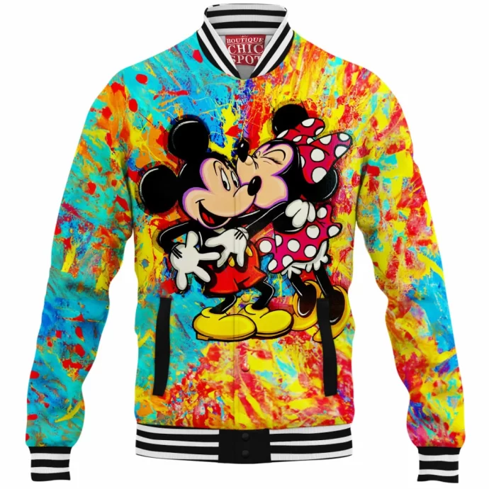 Mickey Mouse Minnie Mouse Baseball Jacket