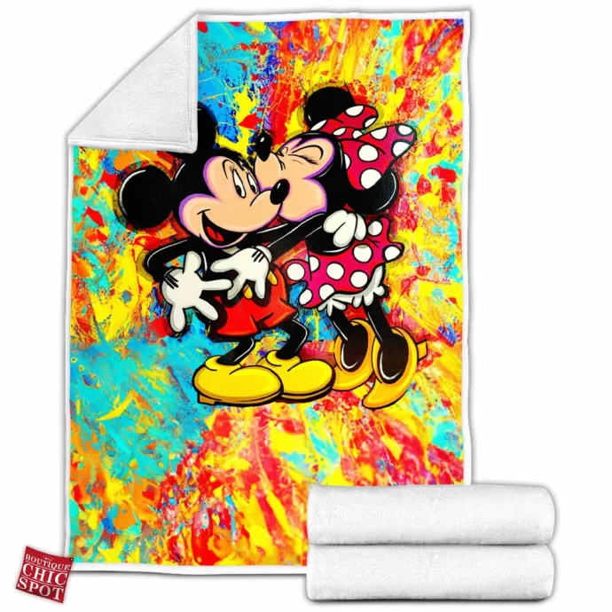 Mickey Mouse Minnie Mouse Fleece Blanket