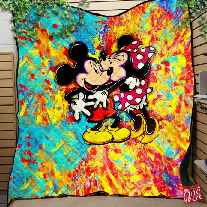 Mickey Mouse Minnie Mouse Quilt Blanket