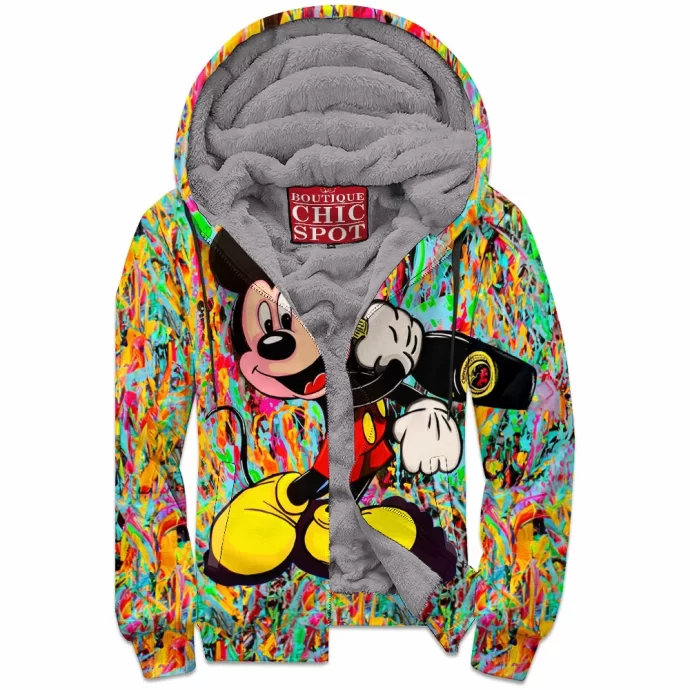 Mickey Mouse Zip Fleece Hoodie