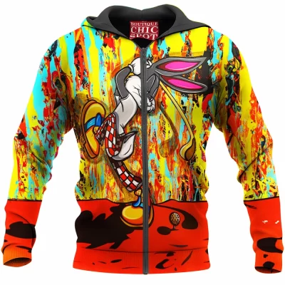 Bugs Bunny Zip-Hoodie, Cartoon Zip-Hoodie, Looney Tunes Zip-Hoodie