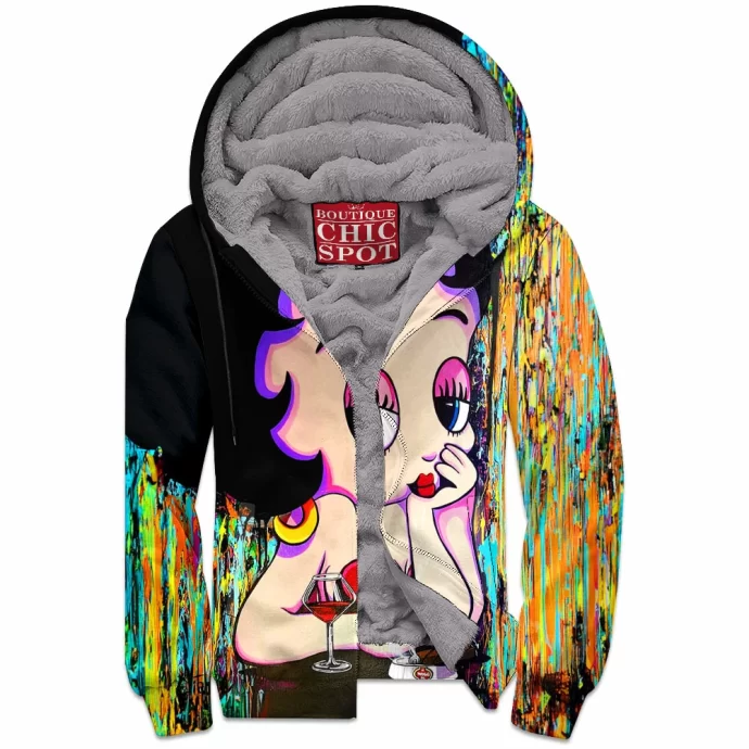 Betty Boop Zip Fleece Hoodie