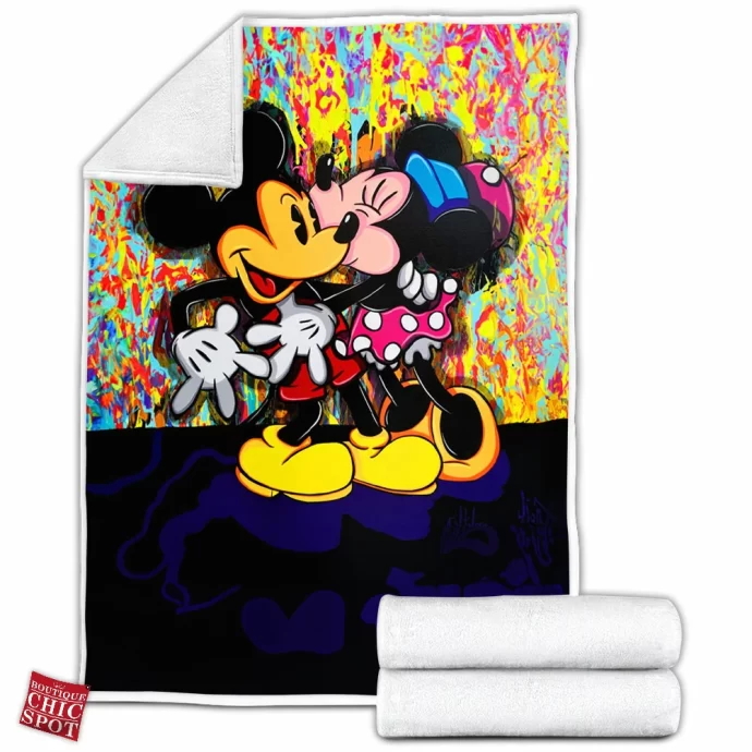 Mickey Mouse Minnie Mouse Fleece Blanket