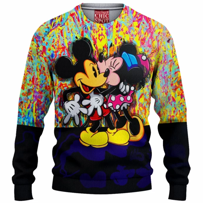 Mickey Mouse Minnie Mouse Knitted Sweater