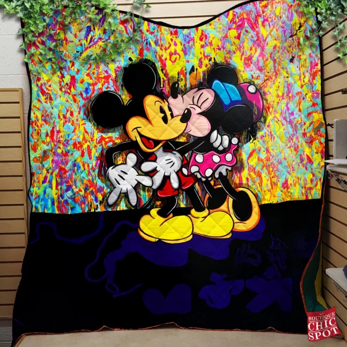 Mickey Mouse Minnie Mouse Quilt Blanket