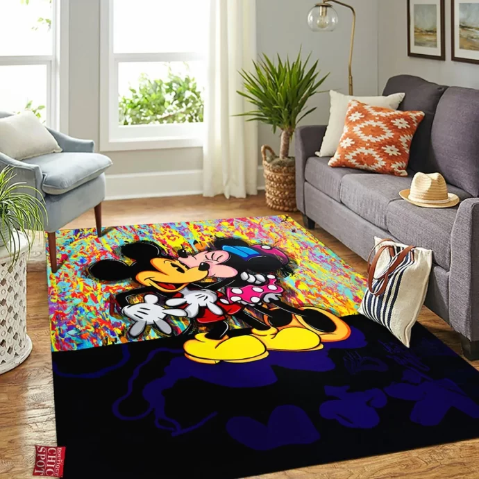 Mickey Mouse Minnie Mouse Rectangle Rug