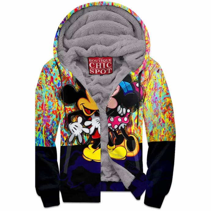 Mickey Mouse Minnie Mouse Zip Fleece Hoodie