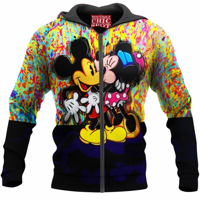 Mickey Mouse Minnie Mouse Zip Hoodie